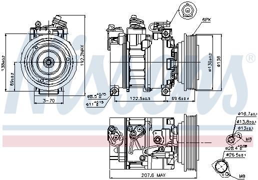 Компрессор кондиционера NISSENS 89094