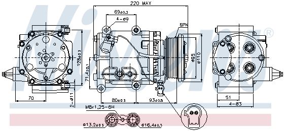 Компрессор кондиционера NISSENS 89228