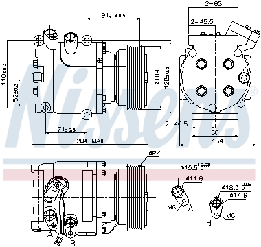 Компрессор кондиционера NISSENS NI 89233