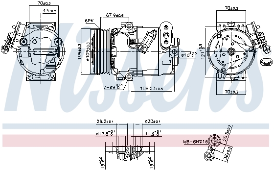 Компрессор кондиционера NISSENS 89356
