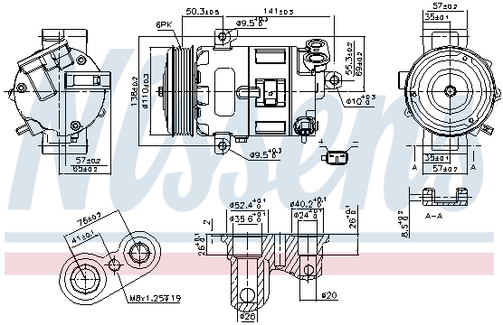 Компрессор кондиционера NISSENS 89400