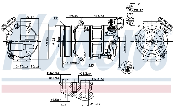 Компрессор кондиционера NISSENS 89420