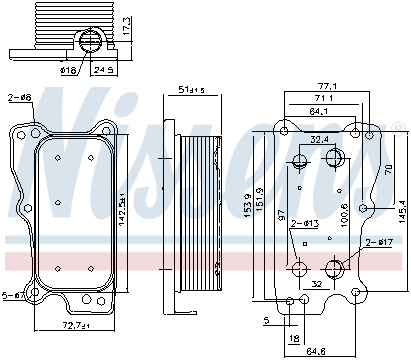 Радиатор масляный AVA QUALITY COOLING арт. 90783