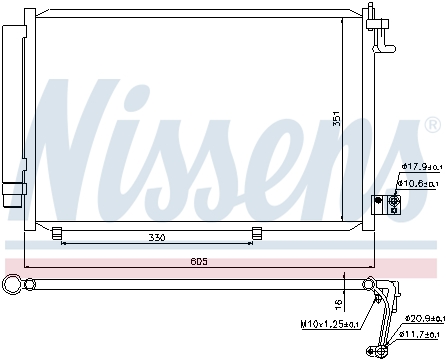 Радiатор кондицiонера NISSENS 940108