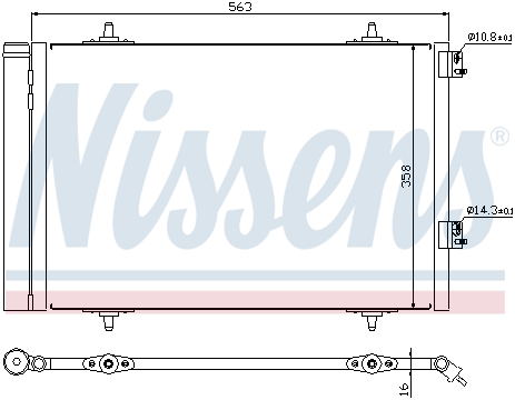 Радіатор кондиціонера NISSENS 940189