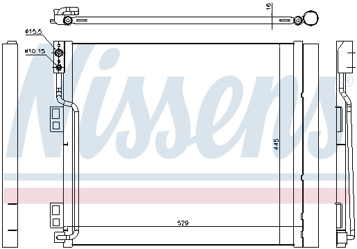 Радиатор кондиционера NISSENS 940386
