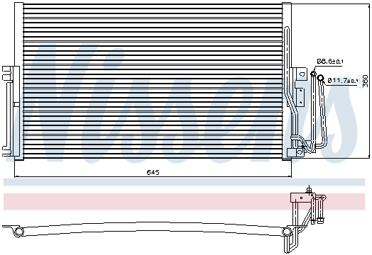 Радиатор кондиционера NRF арт. 94234