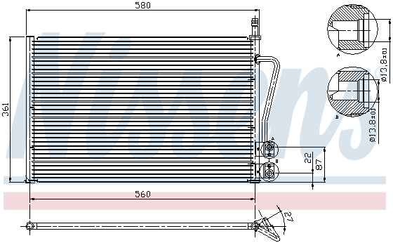 Радиатор кондиционера AVA QUALITY COOLING арт. 94587