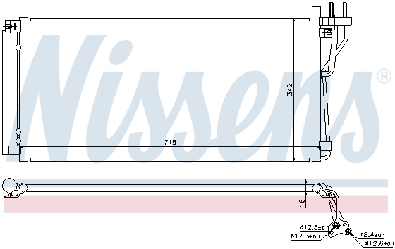 Радиатор кондиционера NISSENS 94804