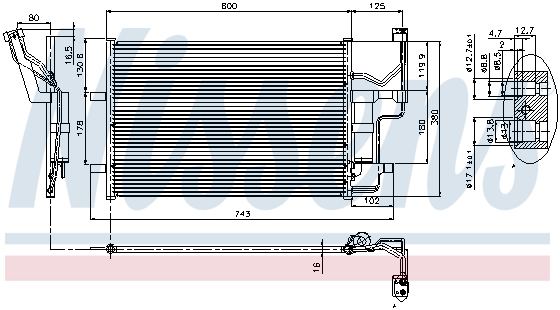 Радиатор кондиционера THERMOTEC арт. 94902