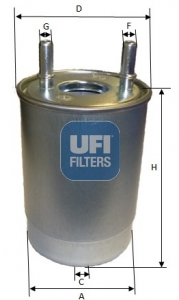 Топливный фильтр UFI арт. 24.108.00