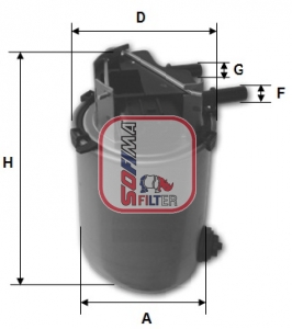 Топливный фильтр UFI арт. S 1061 NR