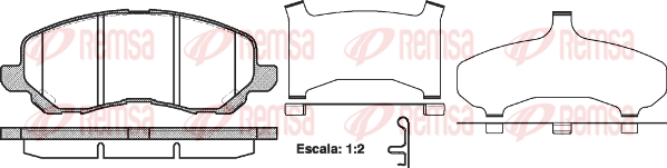 Тормозные колодки передние дисковые BREMSI арт. 0804.31