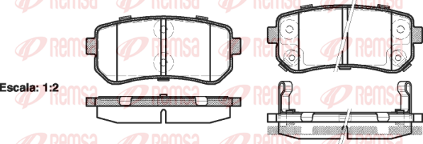 Тормозные колодки задние дисковые BREMBO арт. 1209.02