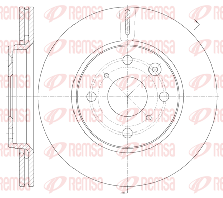 Тормозной диск передний BLUE PRINT арт. 61003.10