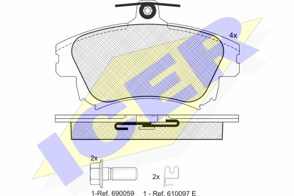 Тормозные колодки дисковые BREMBO арт. 181236-208