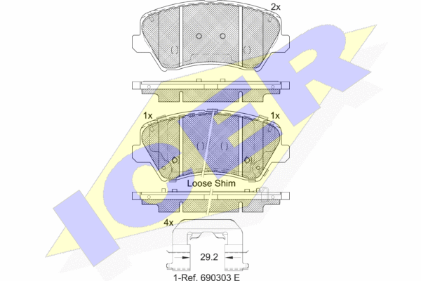 Тормозные колодки дисковые BREMBO арт. 182029-203