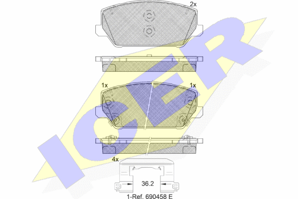 Тормозные колодки дисковые BREMBO арт. 182306
