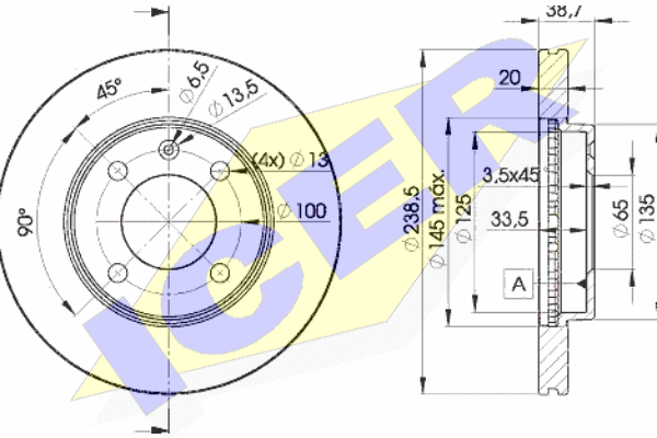 Тормозной диск FEBI BILSTEIN арт. 78BD3975-2