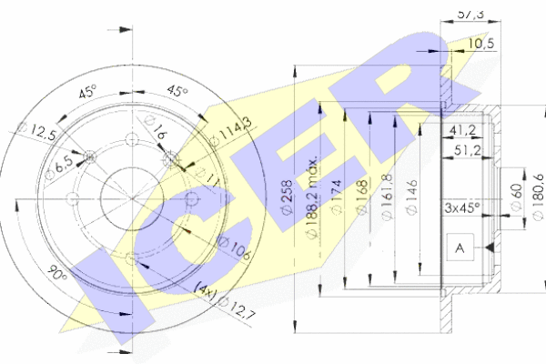 Тормозной диск BLUE PRINT арт. 78BD6028-2