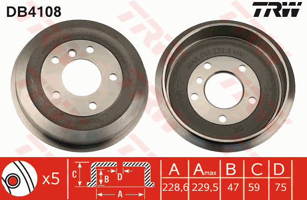 Тормозной барабан ATE арт. DB4108