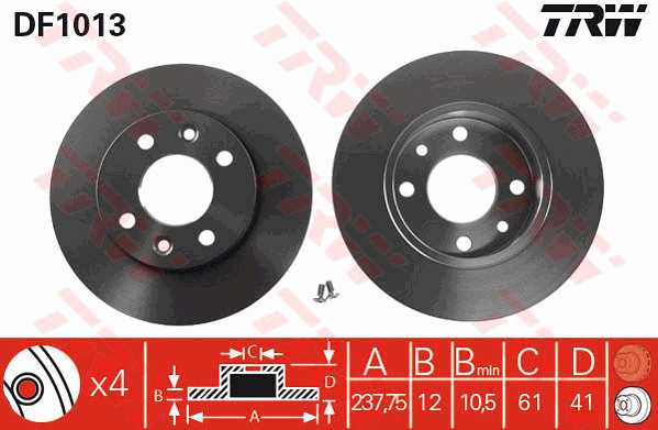 Тормозной диск AUTOMEGA арт. DF1013