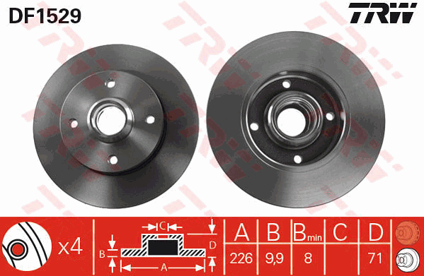 Тормозной диск REMSA арт. DF1529