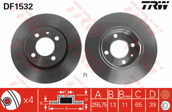 Тормозной диск BREMBO арт. DF1532