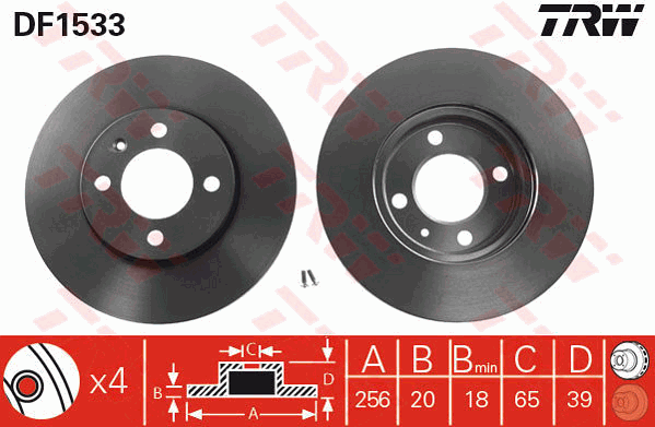 Тормозной диск A.B.S. арт. DF1533