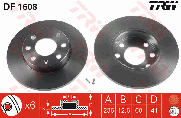 Тормозной диск BREMBO арт. DF1608