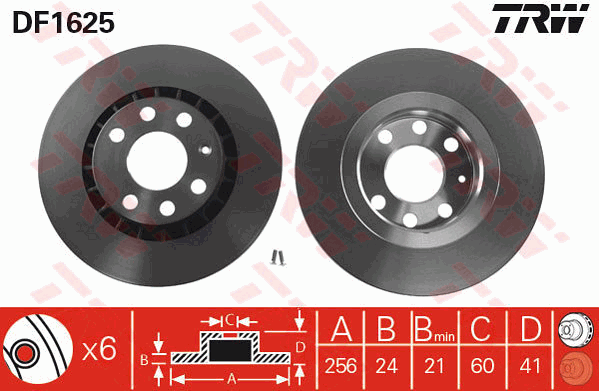Тормозной диск BREMBO арт. DF1625
