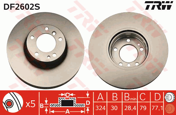 Тормозной диск MEYLE арт. DF2602S