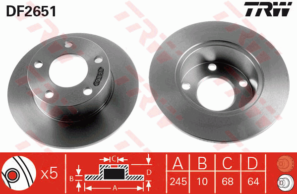 Тормозной диск AUTOMEGA арт. DF2651