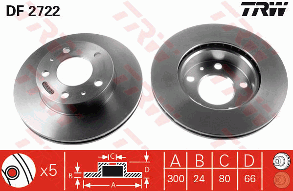 Тормозной диск CHAMPION арт. DF2722