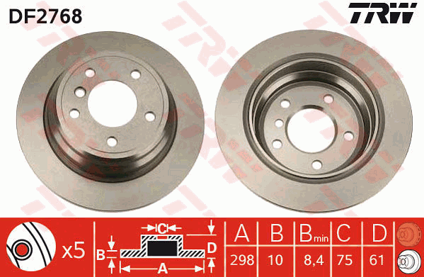 Тормозной диск ROTINGER арт. DF2768
