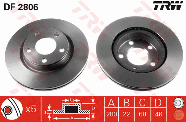 Тормозной диск ROADHOUSE арт. DF2806