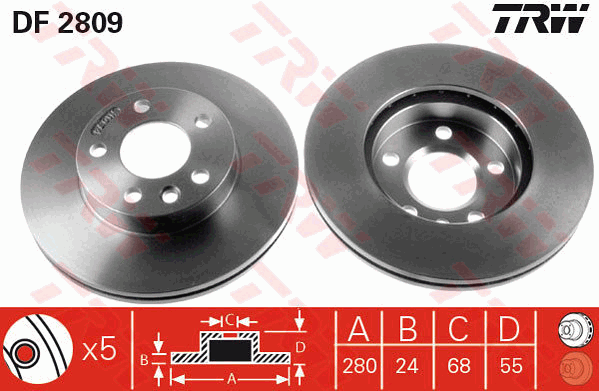Тормозной диск WOKING арт. DF2809