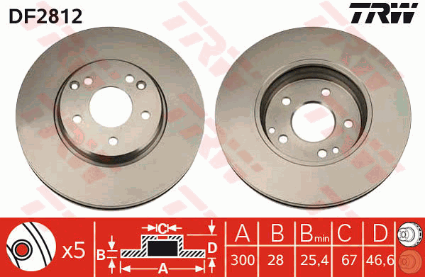 Тормозной диск ABE арт. DF2812