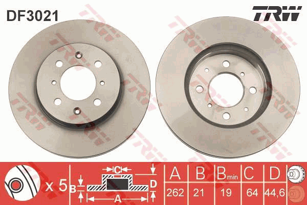 Тормозной диск FERODO арт. DF3021