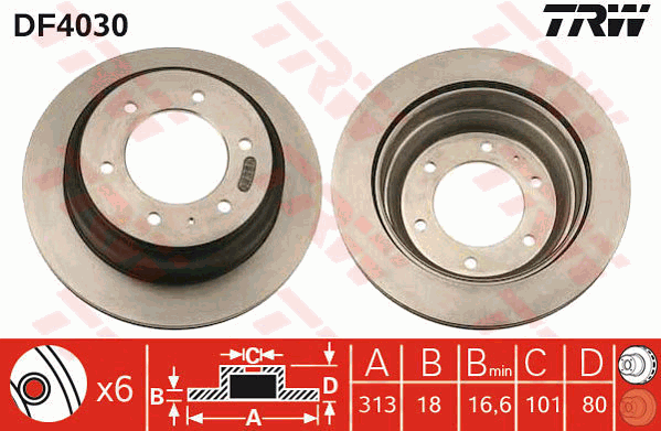Тормозной диск ROADHOUSE арт. DF4030