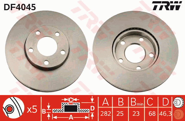 Гальмівний диск BOSCH арт. DF4045