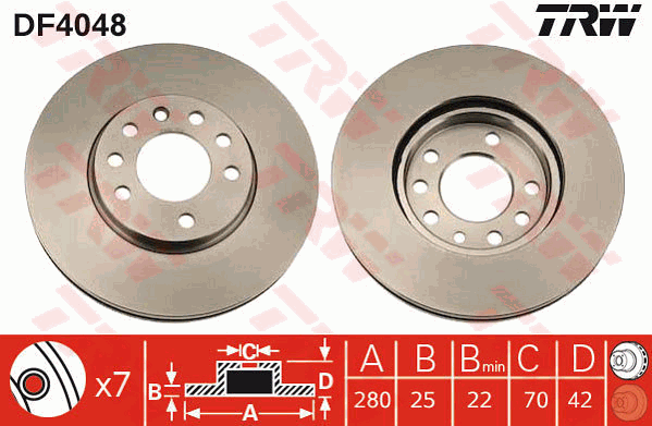 Тормозной диск LPR арт. DF4048