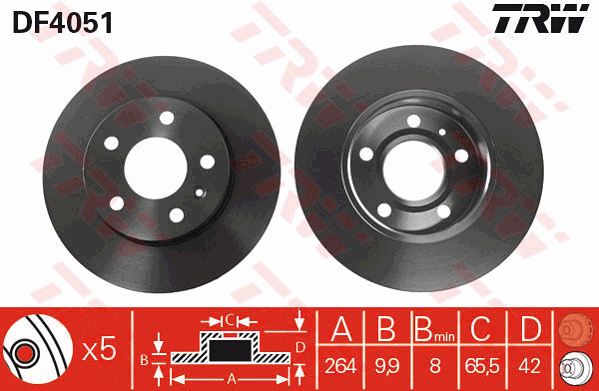 Тормозной диск MEYLE арт. DF4051