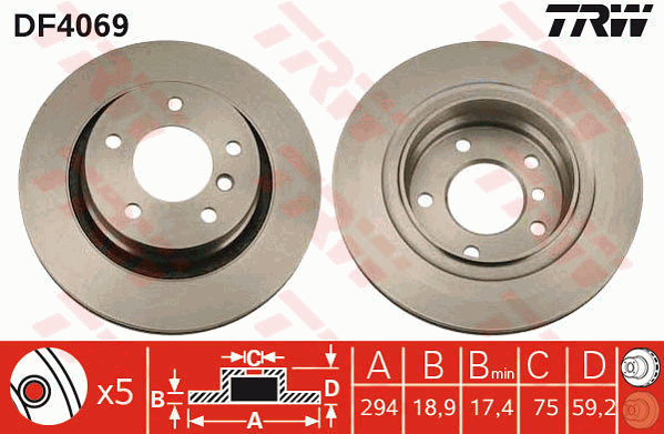 Тормозной диск ABE арт. DF4069