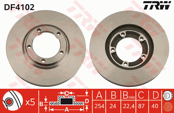 Тормозной диск ABE арт. DF4102