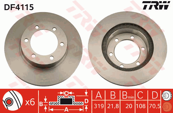 Гальмівний диск BOSCH арт. DF4115