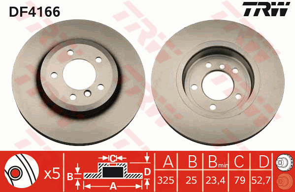 Тормозной диск BREMBO арт. DF4166