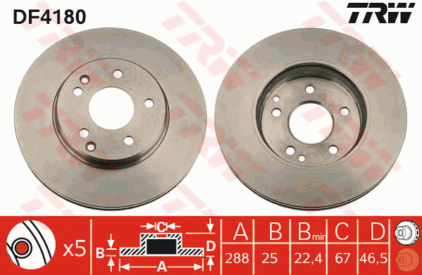 Тормозной диск REMSA арт. DF4180