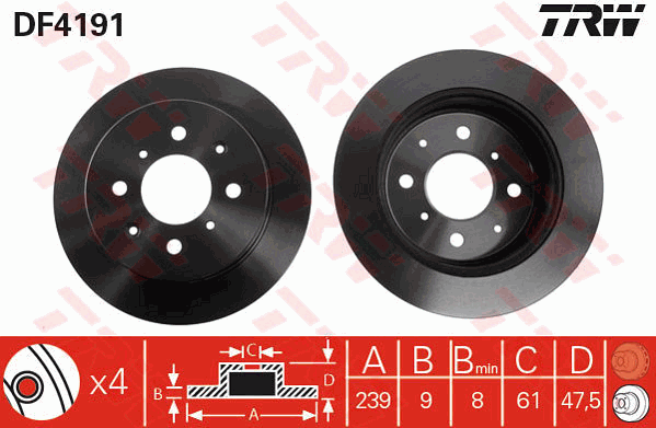 Тормозной диск BREMBO арт. DF4191