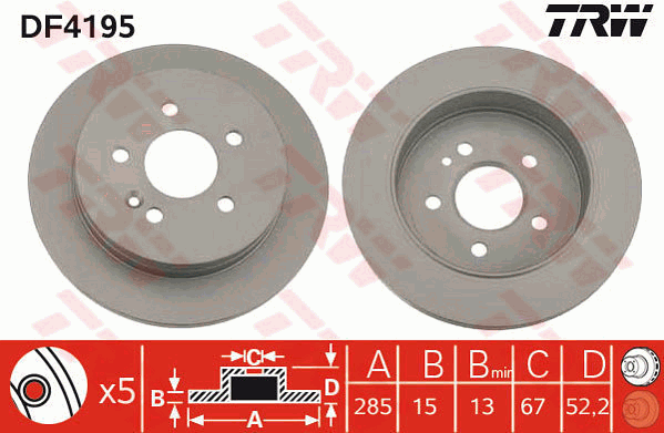 Тормозной диск BREMBO арт. DF4195